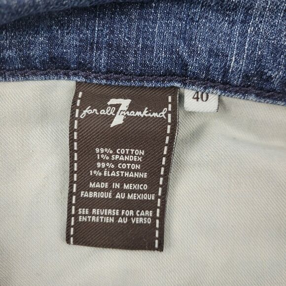 7 for all mankind carsen straight leg jeans 40x35 mens denim blue 3794 - Picture 11 of 12